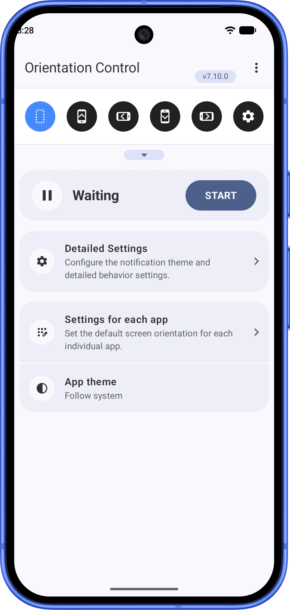 Screen Orientation Control screenshot