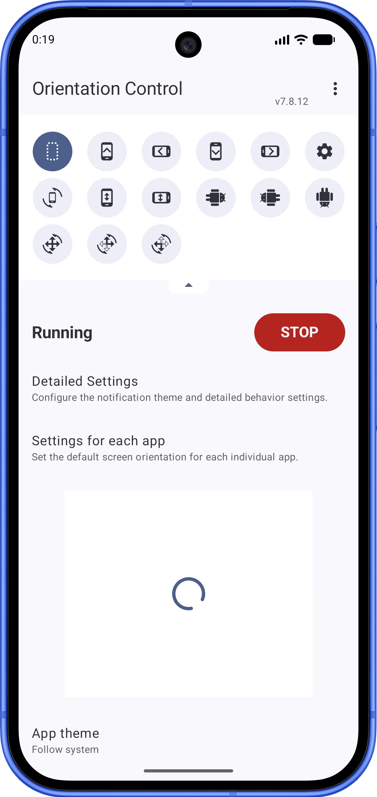 Screen Orientation Control screenshot