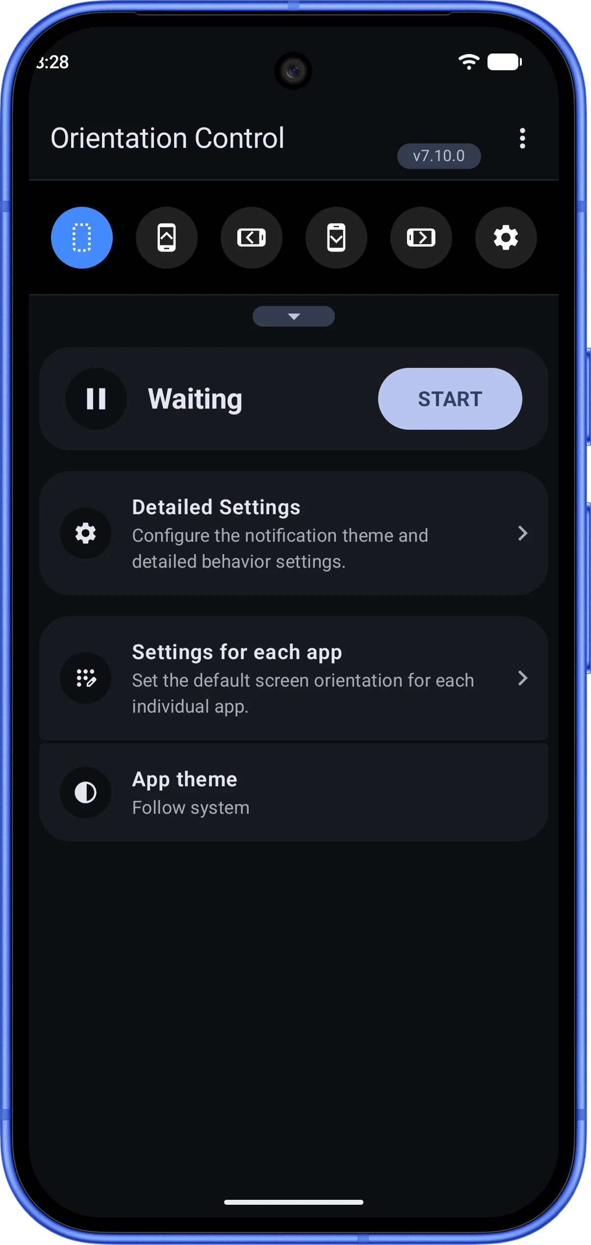 Screen Orientation Control screenshot