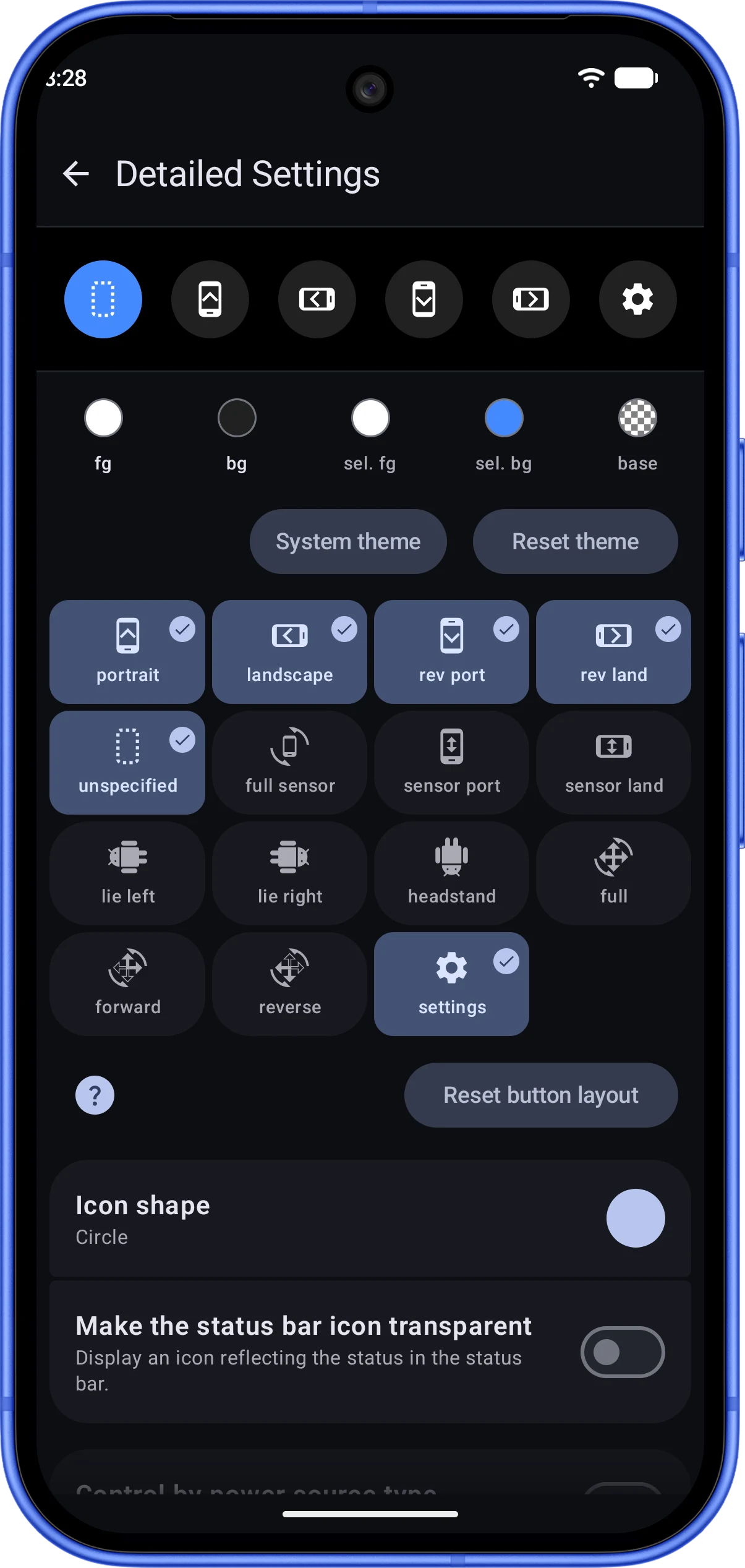 Screen Orientation Control screenshot