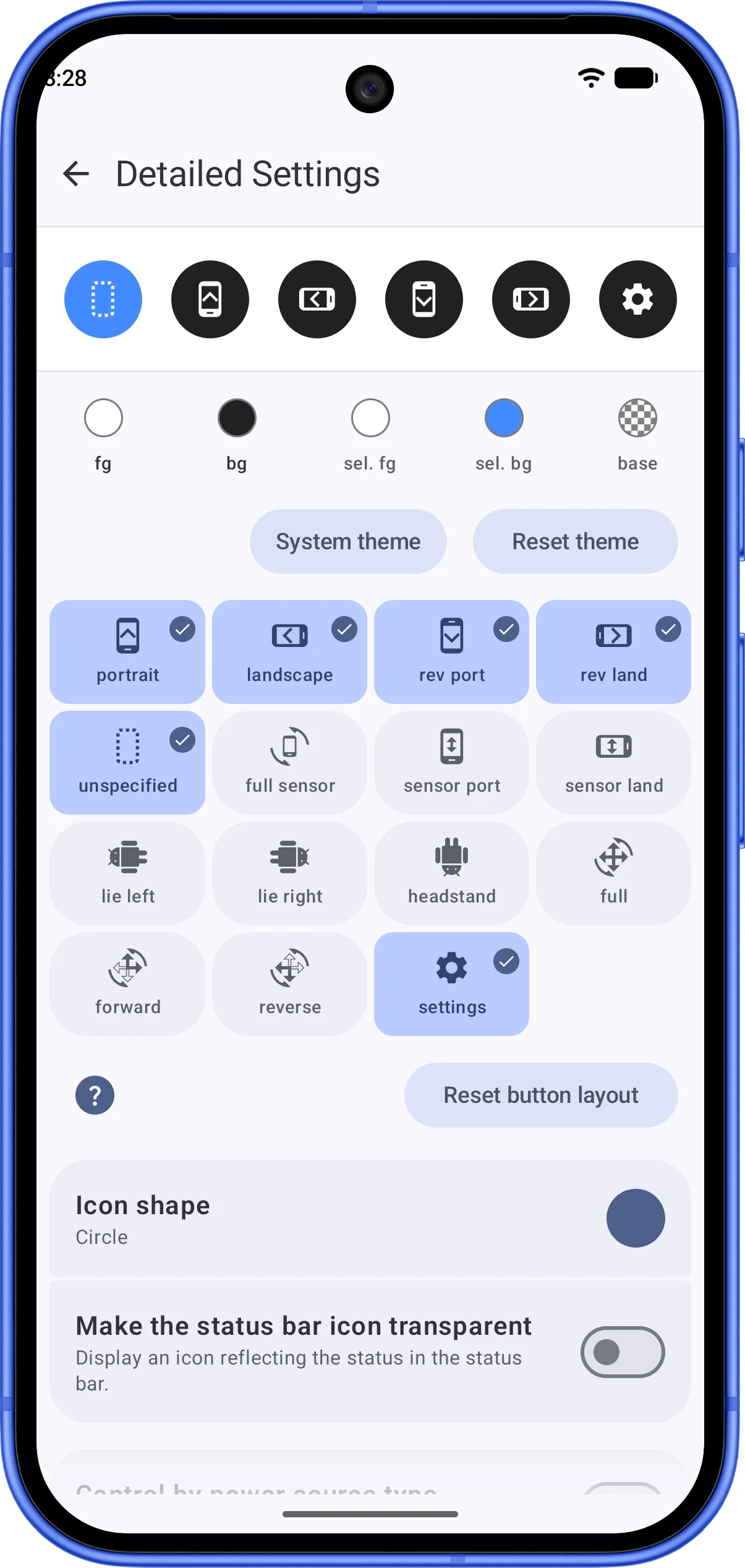 Screen Orientation Control screenshot