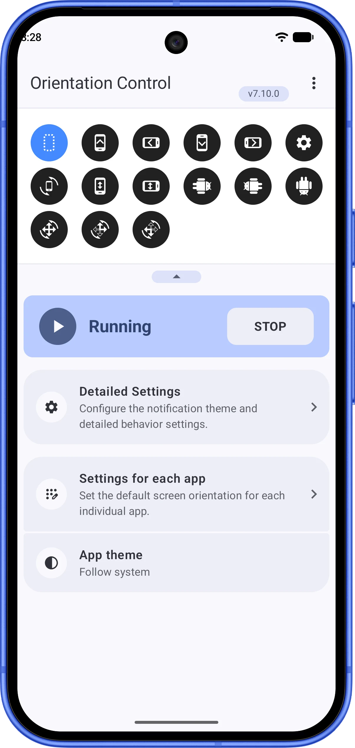Screen Orientation Control screenshot